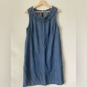 Talbots denim chambray sleeveless dress